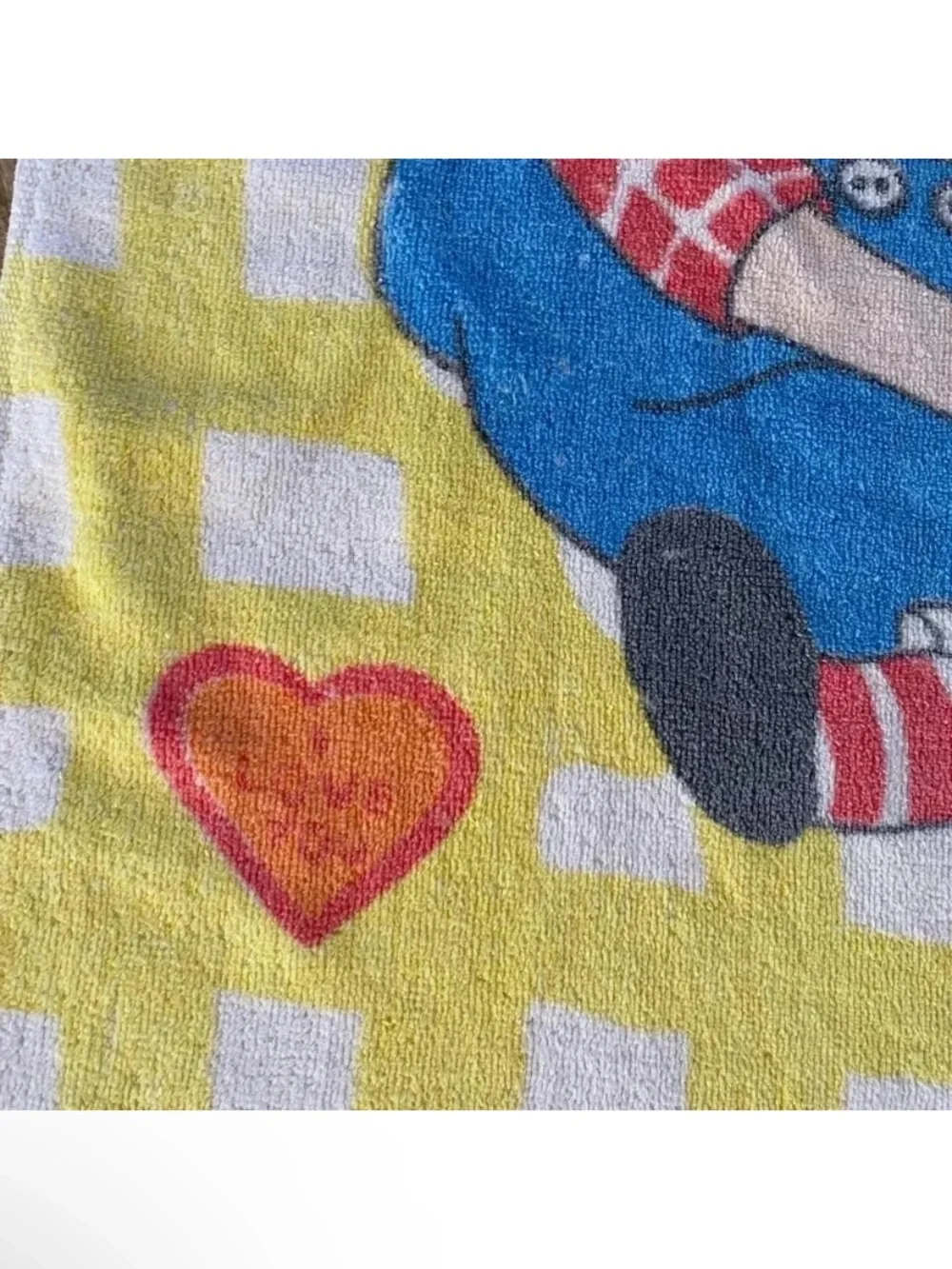 Raggedy Ann & Andy Vintage Bath Towel Wamsutta 1970s Bobbs Merril Fringe Retro